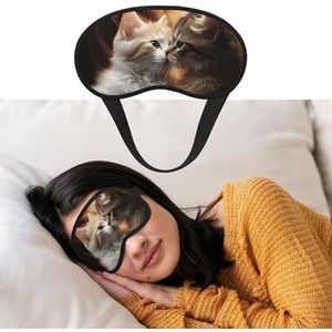 Zacht slaapmasker, comfortabel, verduisterend oogmasker met verstelbare riem, kattenkus, oogschaduw, hoes voor vrouwen en mannen, diepe rust, reizen, werk, thuis