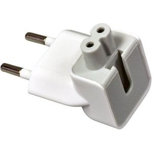 netlader, EU-stekker Duckhead 2-polig, adapter compatibel met Apple Power Adapter voor iPhone, iPod, iPad, Mac