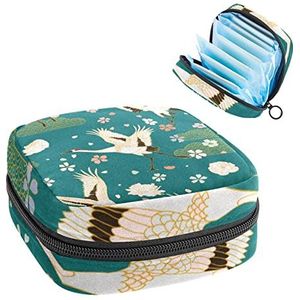 Maandverband Opbergtas,Draagbare maandverband Opbergzak,Kraan, Meerkleurig, 4.7x6.6x6.6 in/12x17x17 cm