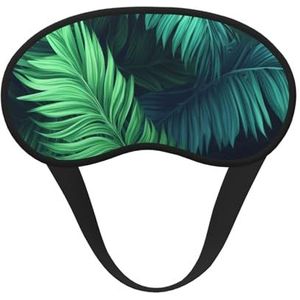 Tropische palmbladeren slaapmasker voor zijslaper, lichtblokkerende nachtmaskers voor slapen oogmasker voor vrouwen mannen oogbedekking zachte comfortabele oogschaduw voor reizen, dutje