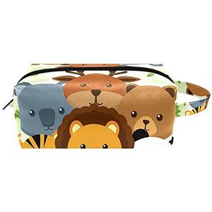 Leuke dierentuin beer Fox Panda Koala vrouwen opknoping toilettas meisje draagbare make-up tassen cosmetische organizer Pouch