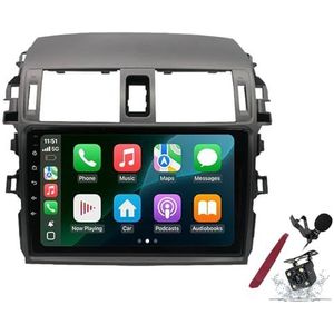 Android 14 Autoradio Sat Navi voor T-oyota Corolla(2009-2013) 9 Inch Touchscreen Multimedia Speler met Draadloze Carplay GPS Navigatie FM RDS Bluetooth 5G-WiFi SWC DSP,M100s