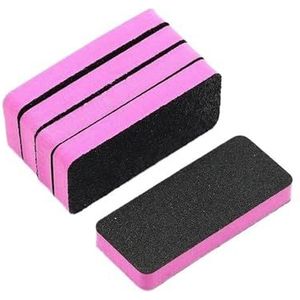 nagelbufferde zandkorrels Double-Sided Sponge Nail File Multicolor 5/10 pcs(5 Pcs Pink)