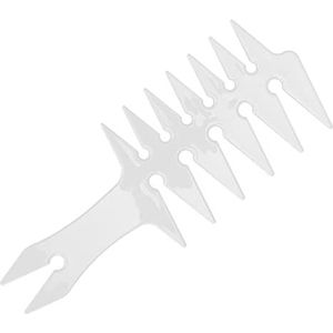 Brede tandenkam, 20 x 8 x 0,5 cm mannenkam voor haarstyling voor unieke haarstijl (wit)