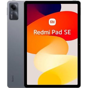 Xiaomi Redmi Pad SE Tablet 11 inch 8 GB + 256 GB resolutie 1200 x 2000, 90 Hz display, batterij 8000 mAh, 10 W snel opladen WiFi grijs