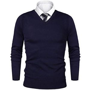iClosam Heren gebreide trui met Set-in klassieke sweater, pullover en trui voor heren