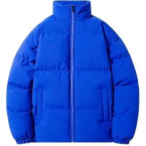 Donsjack Voor Heren - Winter Heren Gewatteerde Jas Met Opstaande Kraag Warm Gewatteerde Herenjas Gewatteerde Herenjas Casual Gewatteerde Herenjas Groot Formaat, Blauw, Xl