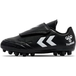 hummel Hattrick MG JR 217580-2042 Voetbalschoenen voor kinderen, met klittenbandsluiting, zwart, Zwart, 28 EU