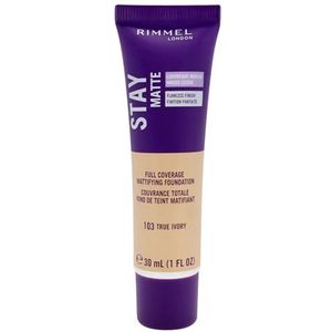 Rimmel London - Stay Matte Liquid Mousse Foundation - 30 ml - 103 True Ivory
