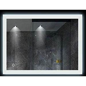 LED badkamerspiegel, Wandspiegel, koel wit + aanraakschakelaar + anticondens + 2835LED (60 * 80cm)