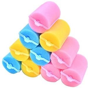 18 stuks spons, haarroller, styling, krultool, 4,2 x 6,5 cm, spons, haarroller, kapper, doe-het-zelf voor vrouwen en meisjes