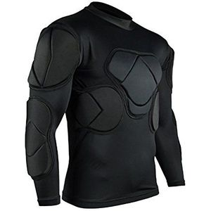 Lalander Protectorshirt met lange mouwen, beschermers, shirt, gevoerd, sportpak, beschermende kleding voor voetbal, basketbal, paintball, vechtsport, rugby