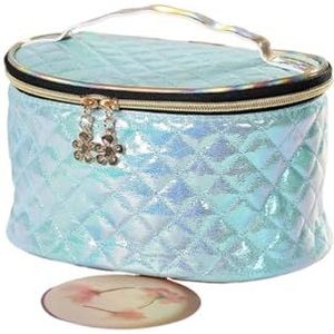 Grote Capaciteitspu Kosmetische Zak Reizen Mode Waterdichte Draagbare Kos, Blauw, Eén maat