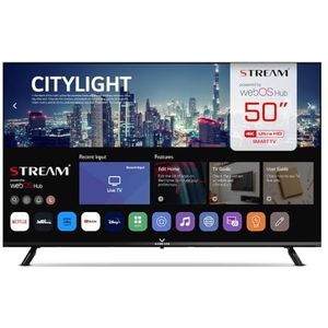 Tream System WebOS TV Smart 50"" 8.1, UHD 4K, LG Magic Remote Control, HDR10, frameloos (frameloos), spraakbediening, compatibel met LG Thinq AI + Alexa, hotelmodus inbegrepen - model WSTRU5024TEX