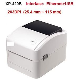 Handbediende slimme inkjetprinter, 420B Hoge Snelheid 152 mm/s Bluetooth USB Thermalprinter Pos Barcode Sticker Printer Machine 4x6 Verzending Label for mobiele voor Code Date Label-industrie(420B LAN