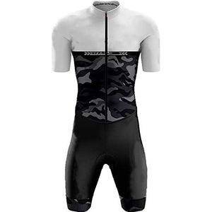 Triathlon Suits Mens - Tri Suits for Men with Mouwen - Trisuit Triathlon Heren - Heren Tri Suit Kit - Skinsuit DFKE (Color : A, Size : Large)