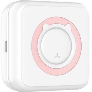 Thermisch Printer Draagbare Thermische Printer 58 Mm Mini-fotoprinter Pocket Thermische Labelprinter Draadloze BT For Thuiskantoorstudie Duidelijk Snel(Pink-1 Paper)
