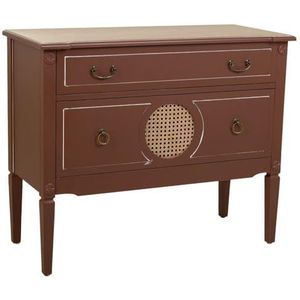 Wanderlust deco Commode van hout en rotan met d2 laden bruin