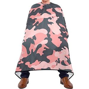 Haar knippen schort 140x168cm, roze camouflage haar gesneden cape zachte kappers schort grote haar snijden jurk, voor kappers, mannen, verven styling