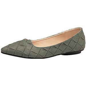 Jamron Dames Ballerinas met Spitse Neus Lichtgewicht Platte Pumps Taupe SN02711 EU38.5