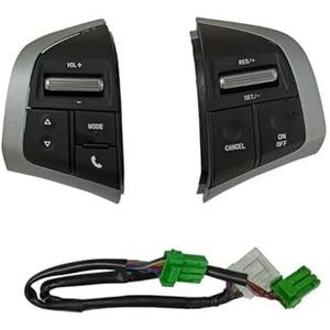 Auto Stuurwielbedieningsknoppen Stuurwielpaneel Afstandsbedieningsschakelaar Radio Audio Volume Cruise Control Knop Voor Isuzu Voor D Voor Max D-Max DMAX Mux MU-X(Een set)