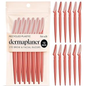 Kitsch Dermaplaning Tool - Scheermes voor Vrouwen | Wenkbrauwscheermes & Gezicht Scheerapparaat | Gezichtshaar Verwijderen | Gezichtsscheermessen voor vrouwen | Dermaplane scheermes voor vrouwen