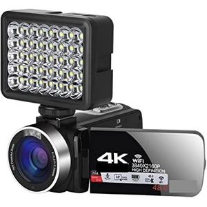 4K digitale vlog-camera for video-opname streaming webcam Outdoor draagbare camcorder 18X fotografierecorder Multifunctionele Camcorder(Size:32G SD Card,Color:With Light)