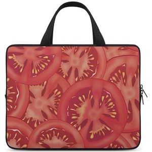 Tomaat Vegan Reizen Laptop Sleeve Case Aktetas Met Handvat Notebook Messenger Bag voor Kantoor Zaken