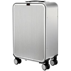 Koffer High-end duurzaamheid aluminium 20 ""24"" inch vliegtuig koffer zakelijke trolley bagagetas op wiel (Color : A, Size : 20inch)