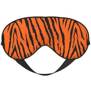 Oranje Tijger Luipaard Unisex Elastische Verstelbare Gesp Ontwerp Verduisterend Slaap Oogmasker voor Thuis Reizen Yoga Kantoor Nap