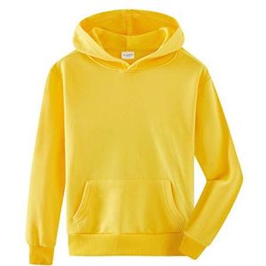 Spring&Gege Effen klassieke hoodies voor jongeren, zachte sweaters met capuchon voor kinderen (3-12 jaar), Geel, 7-8 jaar