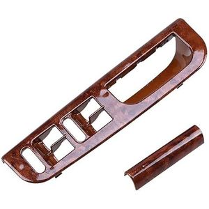 Binnendeur Trekgrepen Auto-interieur Zwart Of Perzik Hout Kleur Deurklink Lifter Schakelaar Beugel Base Caps Voor VW Voor Passat B5 3B1867171 E 3B0867175(Peach Wood Color)