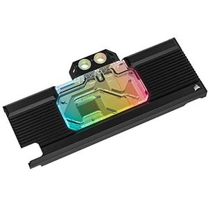 Corsair Hydro X Series XG7 RGB 20-SERIES GPU Water Block - Fits NVIDIA® GeForce RTX™ 2080 Ti - Nickel-Plated Copper Construction - Full-Length Backplate - 16 Individually Addressable RGB LEDs