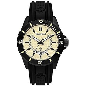 Timberland Medford Mens analoog quartz horloge met siliconen armband 15578JSB-14P, zwart, quartz horloge, Zwart, Quartz Horloge