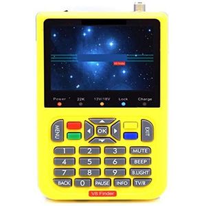 Satellietzoeker, digitale satellietsignaalzoeker, V8 Finder 3,5 inch DVB-S2X/S2/S 1080P HD-ontvanger TV-signaalontvanger 8 FINDER 2 digitale satellietzoeker voor het aanpassen van satelliet-tv-dis