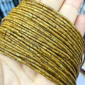 Natuursteen kralen 2x4mm hematiet agaat jaspis kristal cilinder buis losse spacer kralen voor sieraden maken doe-het-zelf armband ketting hout strip steen