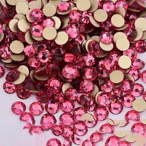 SS4-SS30 Glas Kristal Non-Hotfix Strass Goud Flatback Decor Glitter Stenen Nail Art Accessoires DIY Decoratie-p29 Rose-SS6-1440pcs-1