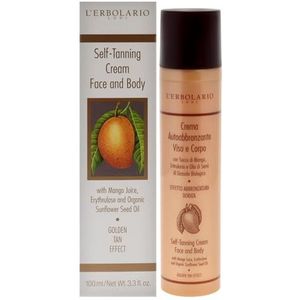 L'Erbolario, Zelfbruinende crème voor gezicht en lichaam met mangosap, graduele bruining, grootte: 100 ml