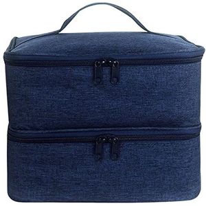 Nagellak Draagtas Tas Rits voor Nagellak Manicure Sets Thuis Zwart, Blauw, 25cmx20cmx19cm, als beschrijving