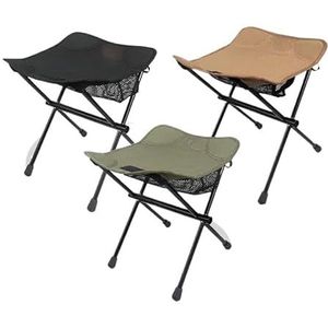 Lichtgewicht viskruk, draagbare klapstoel, visstoel met verstelbare poten, opvouwbare campingstoel met gaasrug en schouderband (Color : Black)