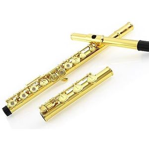 fluit instrument Dwarsfluit 17 Open En Dicht Gaten Dual-purpose Nikkel-zilver Buisfluit 17 Gaten Verguld flute instrument