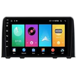 Dubbele DIN Android 14 autoradio voor Honda CRV 2016-2018 9 Duim QLED Touch screen-met Draadloze Carplay Android Auto GPS navigatie 4G WiFi Stuurwielbediening achteruitrijcamera(P2 WIFI 4-Core 1G+32G)