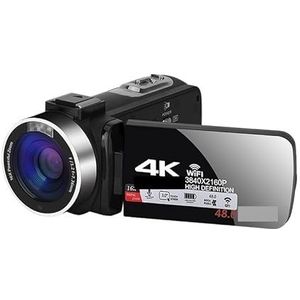 Videocamera Vlogcamera Recorder UHD 4K Vlog Video Camera's Live Streaming Webcam Outdoor Digitale Camcorder Draagbare Blogger Recorder 18X(32G SD Card,Blue)
