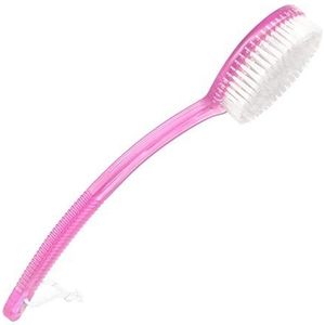 Tarrant Bad-/douche-lichaamsborstel met lange steel en rugschrobber met harde haren voor diepe huidreiniging en exfoliëren - roze