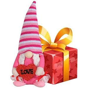 Anonieme Kabouters Valentijn Decoratie - Anonieme kabouter gevuld pluche speelgoed voor Valentijnsdag | Katoenen vulling kabouter pluche zachte voor Valentijnsdaggeschenken, knuffelbaar Virtcooy