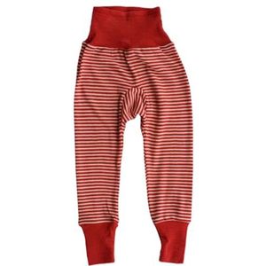 Cosilana, Baby navelbroek / broek, 70% wol, 30% zijde, Rood geringeld., 50-56