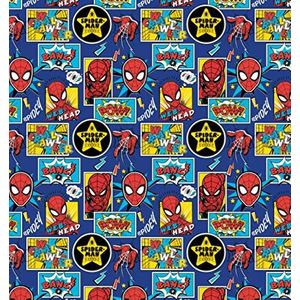 Marvel Fabric - Spiderman Box - VISF357 - bij 0,5 meter - by Visage - 100% Katoen