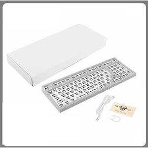 NT980 Hot Swap Mechanisch Toetsenbord Kit RGB Compatibel met 3/5 Pins Voor Cherry Gateron Kailh Dial Toetsenbord DIY (Grijs)