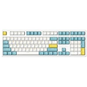 QPSJXN RGB hot-swappable mechanisch toetsenbord, enkel drie modi, PBT-toetsenbordtoets in 87 en 108 verschillende systemen (GP108 Three-Mode)