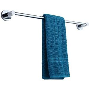 FZDZ Roestvrijstalen handdoekstangstang, wandgemonteerde handdoekstang enkele badkamer handdoekstang 30-120 cm optioneel, gepolijste zilveren afwerking handdoekstang eenpersoons (maat: 30 cm)